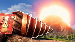 VOLCANO SURVIVAL WITH A DRILL SHIP! - Volcanoids Multiplayer Gameplay