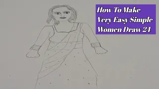 How To Make Very Easy Simple Women Draw 24