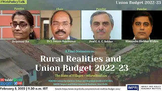 #RuralRealities | Panel Discussion | Rural Realities and Union Budget 2022-23