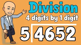 Bus Stop Divide 4 Digits by 1 Digit | Short Division | Bus Stop Method | Ten Minute Teach @TMTMrA