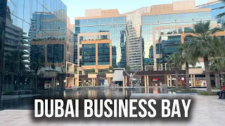 Business Bay Evening Walking Tour | Relaxing Ambiance | Dubai 🇦🇪 | 4K