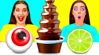 Desafio Da Fonte De Chocolate | Truques Engraçados com Comida por 4Fun Challenge