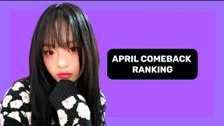 April comeback/debut ranking