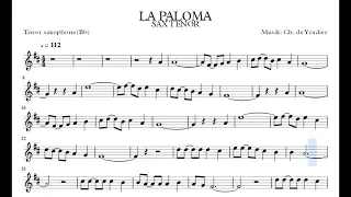 La paloma  - Partitura PLAYBACK (Sax tenor)Bb