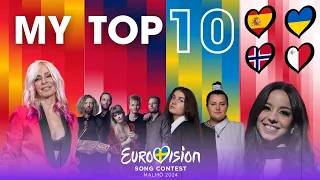 MY TOP 10 (NEW: 🇳🇴 🇪🇸 🇲🇹 🇺🇦) | EUROVISION 2024 | МОЙ ТОП 10 Евровидения 2024 #eurovision #ukraine