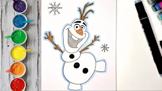 How to draw Olaf from Frozen #frozen #olaf #disney #disneyjunior #waltdisneyworld #art #viral