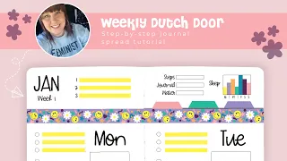 Create a Dutch Door Weekly Spread in your Bullet Journal - Step by Step tutorial