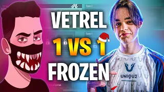 ФРОЗЕН ПРОТИВ ВЕТРЕЛ КАК FROZEN РАЗВАЛИЛ ВЕТРЕЛА ЖЁСТКИЙ ТДМ МАТЧ |  PUBG MOBILE | 1 VS 1 |