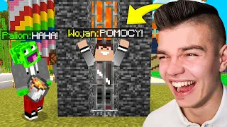 NIE RUSZAJ SIĘ CHALLENGE z Wojanem w Minecraft! (utknął w bedrocku)