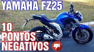 10 Pontos Negativos - Yamaha Fazer 250 - Opinião do dono! FZ25 ABS