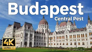 Budapest, Hungary Walking Tour Part 1 - Central Pest (4k Ultra HD 60fps) – With Captions