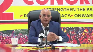 Press Conference by the General Secretary of the PPP  Dr. Bharrat Jagdeo. April 04, 2024