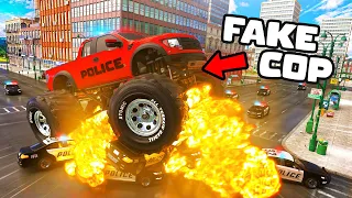 Monster Truck Fake Cop In GTA5 RolePlay