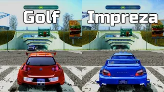 NFS Most Wanted: Volkswagen Golf GTI vs Subaru Impreza WRX STI - Drag Race