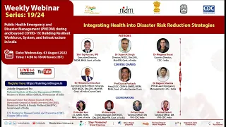 Integrating Health into Disaster Risk Reduction Strategies.| DISASTER IN INDIA | MHA | COVID-19 | IN