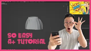 How to make 3D Pleated skirt in Blender 2023