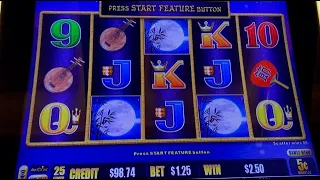 I Won FREE GAMES and Landed the BONUS IN THE BONUS on AUTUMN MOON at RESORTS WORLD in Las Vegas!!!