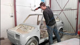 Przygotowanie do lakierowania Fiat 126p #9