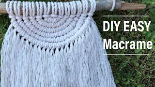 DIY EASY MINI MACRAME HANGING #3|| SEMI CIRCLE MACRAME||Basic knots for Beginners by TNARTNCRAFTS