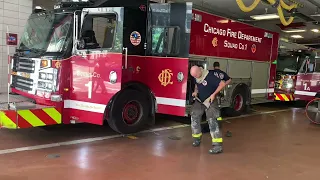 Chicago Fire Department Squad 1 Responding