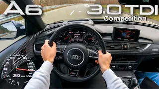 Audi A6 Avant 3.0 TDI Competition 326HP TOP SPEED POV DRIVE ON AUTOBAHN