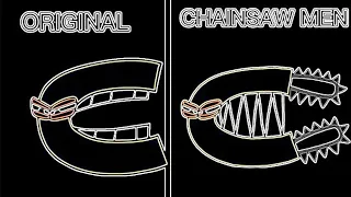 Original alphabet lore VS Chainsaw men alphabet Vocoded to Gangsta's Paradise