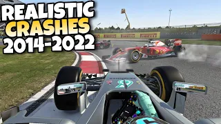 F1 REALISTIC CRASHES 2014 - 2022 #14