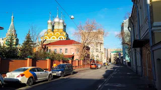 ⁴ᴷ⁶⁰ Walking Moscow: from Dobryninskaya Mt, Ulitsa Bol'shaya Polyanka to The State Tretyakov Gallery