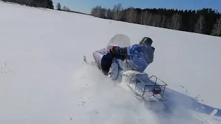 Сноубайк и снегоход рысь