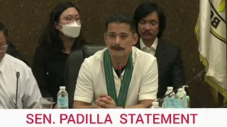 SEN. Robin Padilla. Senate hearing sa nawawalang preso.