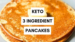 3 Ingredient Keto Pancakes | Carnivore & Low Carb Breakfast With Cream Cheese | High Protein