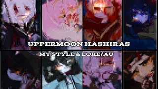 | Uppermoon Hashiras | Kny swap au | Ft. My own designs. | Bonus | Read desc | ♡♡ |