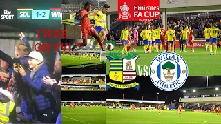 Solihull moors FC vs Wigan Athletic vlog|FA cup I was on TV!!!