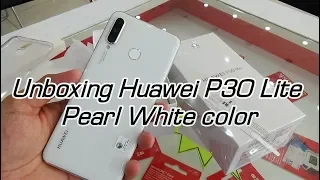 Unboxing Huawei P30 Lite Pearl White color