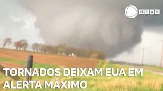 Tornados deixam milhares de moradores em alerta máximo nos EUA