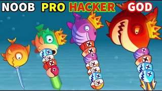 Fish.IO - Hungry Fish - Noob vs Pro vs Hacker vs God