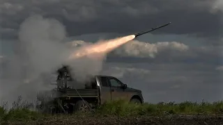 Ukrainians use mobile rocket systems on frontline