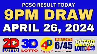 LOTTO RESULT TODAY 9PM April 26, 2024 (FRIDAY) | 3D | Ez2 | 4D | Mega Lotto | Ultra Lotto | PCSO