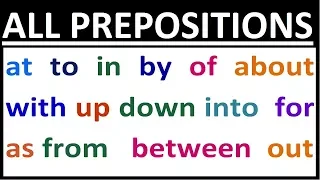 ALL PREPOSITIONS in ENGLISH GRAMMAR WITH EXAMPLES YOU NEED . ENGLISH GRAMMAR LESSONS FULL COURSE