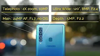 Samsung Galaxy A9 2018 Camera Review - World's First 4 Camera Phone