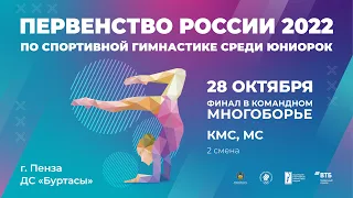 Первенство России 2022 Юниорки - Финал командного многоборья (КМС, МС) 2 смена