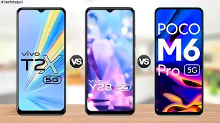 Vivo T2x 5g vs Vivo Y28 5g vs Poco M6 Pro 5g || Price | Full Comparison