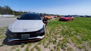 Stinger GT Vs  Hyundai Elantra N 1/4 Mile Drag Race !