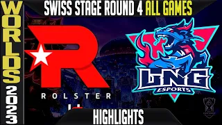 KT vs LNG Highlights ALL GAMES | S13 Worlds 2023 Swiss Stage Day 7 Round 4 | KT Rolster vs LNG Espor