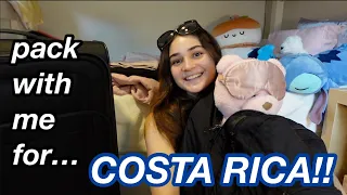 pack with me for COSTA RICA