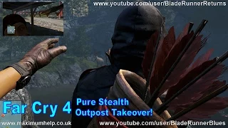 Pure Stealth Outpost Takeover! Far Cry 4 PC Gameplay Footage At Maximum Graphical Settings 1080p HD