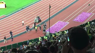 London 2017 Men’s 100m Final. Gatlin, Coleman. Usain Bolt’s last 100m & lap of honour