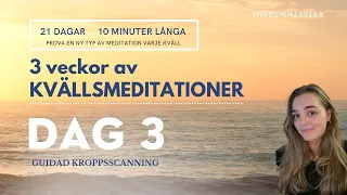 10 min GUIDAD KROPPSSCANNING vid STRESS | progressiv avslappning | meditation för stress och ångest