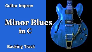 Blues in C Minor Guitar Backing Track Jam - Slow Tempo