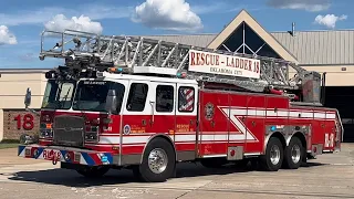 Oklahoma City Fire Department Rescue Ladder 18 Responding from Quarters